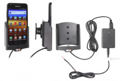 Support voiture  Brodit Samsung Galaxy S II HD LTE  installation fixe - Avec rotule, connectique Molex. Chargeur 2A. Réf 513327