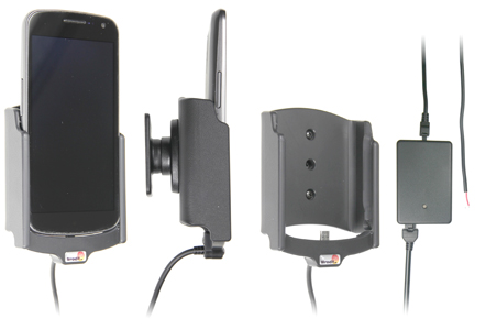 Support voiture  Brodit Samsung Galaxy Nexus SCH-I515  installation fixe - Avec rotule, connectique Molex. Chargeur 2A. Réf 513331