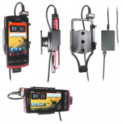 Support voiture  Brodit Nokia 700  installation fixe - Avec rotule, connectique Molex. Chargeur 2A. Réf 513358