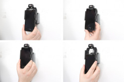 Support voiture  Brodit Motorola Droid Razr MAXX  installation fixe - Avec rotule, connectique Molex. Chargeur 2A. Réf 513362