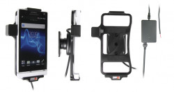 Support voiture  Brodit Sony Xperia S  installation fixe - Avec rotule, connectique Molex. Chargeur 2A. Réf 513369