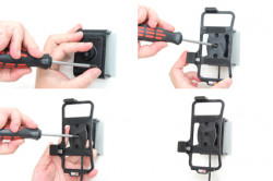 Support voiture  Brodit Motorola Droid 4  installation fixe - Avec rotule, connectique Molex. Chargeur 2A. Réf 513375