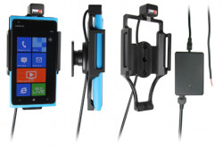 Support voiture  Brodit Nokia Lumia 900  installation fixe - Avec rotule, connectique Molex. Chargeur 2A. Réf 513380