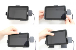 Support voiture  Brodit Samsung Galaxy Tab 2 7.0  installation fixe - Avec rotule, connectique Molex. Réf 513381