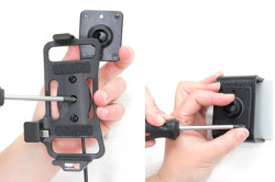 Support voiture  Brodit HTC One V T320e  installation fixe - Avec rotule, connectique Molex. Chargeur 2A. Réf 513396