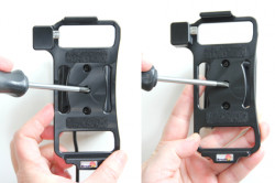Support voiture  Brodit Sony Xperia P  installation fixe - Avec rotule, connectique Molex. Chargeur 2A. Réf 513406