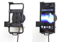 Support voiture  Brodit Sony Xperia Acro S  installation fixe - Avec rotule, connectique Molex. Chargeur 2A. Réf 513424