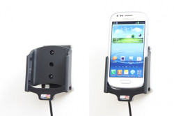 Support voiture  Brodit Samsung Galaxy S III Mini GT-i8190  installation fixe - Avec rotule, connectique Molex. Chargeur 2A. Réf 513466