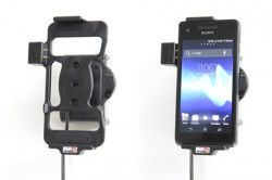 Support voiture  Brodit Sony Xperia V  installation fixe - Avec rotule, connectique Molex. Chargeur 2A. Réf 513472