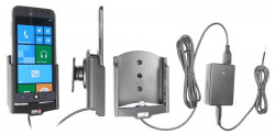 Support voiture  Brodit Samsung Ativ S GT-I8750  installation fixe - Avec rotule, connectique Molex. Chargeur 2A. Réf 513486