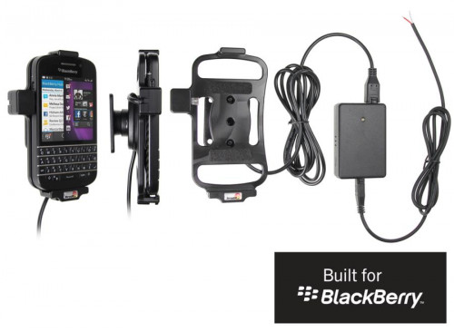 Support voiture  Brodit BlackBerry Q10  installation fixe - Avec rotule, connectique Molex. Chargeur 2A. Réf 513489