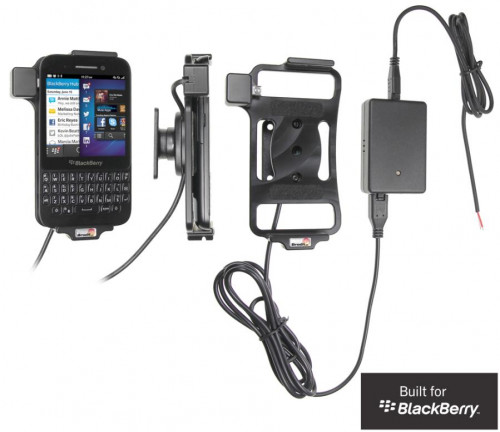 Support voiture  Brodit BlackBerry Q5  installation fixe - Avec rotule, connectique Molex. Chargeur 2A. Réf 513514