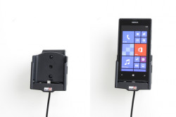 Support voiture  Brodit Nokia Lumia 520  installation fixe - Avec rotule, connectique Molex. Chargeur 2A. Réf 513542