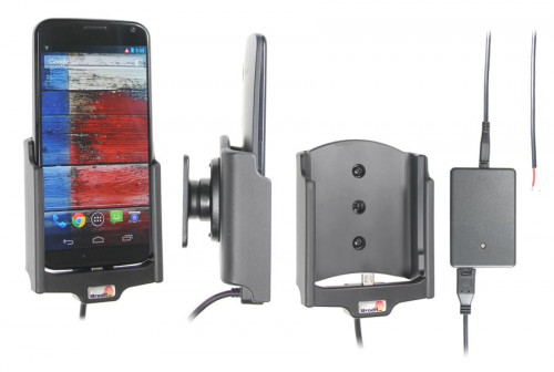 Support voiture  Brodit Motorola Moto X  installation fixe - Avec rotule, connectique Molex. Chargeur 2A. Réf 513557