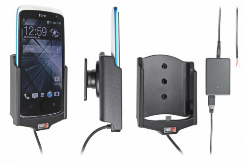Support voiture  Brodit HTC Desire 500  installation fixe - Avec rotule, connectique Molex. Réf 513563