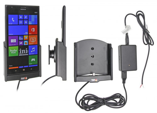 Support voiture  Brodit Nokia Lumia 1520  installation fixe - Avec rotule, connectique Molex. Chargeur 2A. Réf 513589