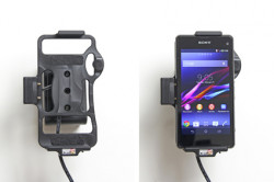 Support voiture  Brodit Sony Xperia Z1 Compact  installation fixe - Avec rotule, connectique Molex. Chargeur 2A. Réf 513597