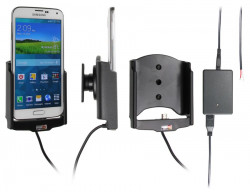 Support voiture  Brodit Samsung Galaxy S5  installation fixe - Avec rotule, connectique Molex. Chargeur 2A. Réf 513623