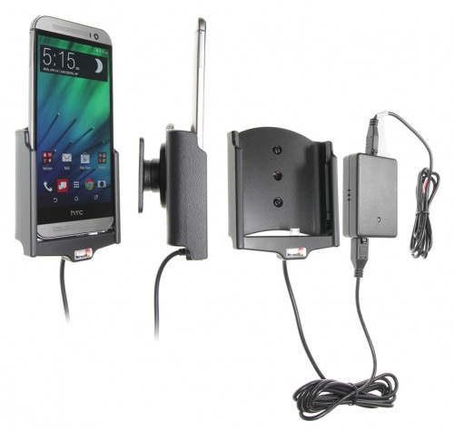 Support voiture  Brodit HTC One (M8)  installation fixe - Avec rotule, connectique Molex. Chargeur 2A. Réf 513624