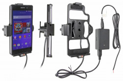 Support voiture  Brodit Sony Xperia Z2  installation fixe - Avec rotule, connectique Molex. Chargeur 2A. Réf 513635