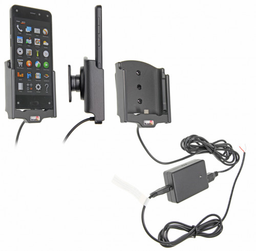 Support voiture  Brodit Amazon Fire Phone  installation fixe - Avec rotule, connectique Molex. Chargeur 2A. Réf 513647