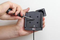 Support voiture  Brodit Samsung Galaxy S5  installation fixe - Avec rotule, connectique Molex. Chargeur 2A. Pour  étui Otterbox Defender (non livré). Réf 513678