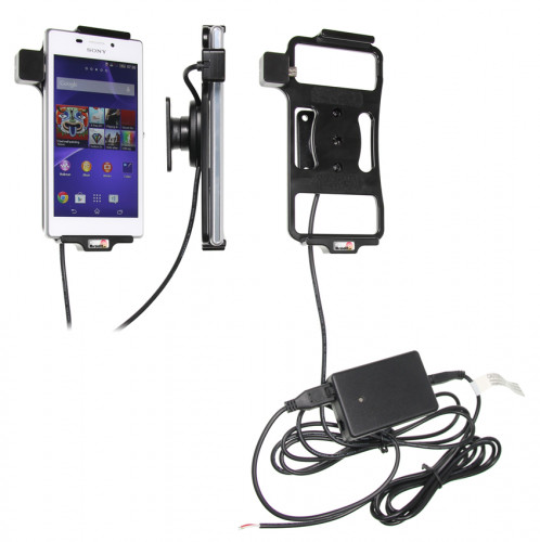 Support voiture  Brodit Sony Xperia M2  installation fixe - Avec rotule, connectique Molex. Chargeur 2A. Réf 513696