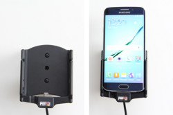 Support voiture  Brodit Samsung Galaxy S6 edge  installation fixe - Avec système de connecteur Molex. Chargeur 2A. Avec rotule. Réf 513731