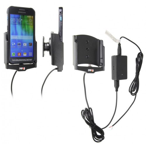 Support voiture  Brodit Samsung Galaxy Xcover 3  installation fixe - Avec rotule, connectique Molex. Chargeur 2A. Réf 513736