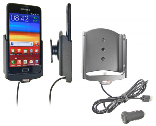 Support voiture  Brodit Samsung Galaxy Note GT-N7000  avec chargeur allume cigare - Avec rotule. Avec câble USB. Réf 521303