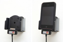 Support voiture  Brodit Apple iPhone 3G  installation fixe - Avec rotule. Chargeur 2A. Fixation réglable, convient dispositifs avec des étui. Chargeur approuvé par Apple. Réf 527106