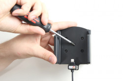 Support voiture Brodit Apple iPhone 5 installation fixe - Avec rotule. Chargeur approuvé par Apple. Pour étui Griffin Survivor All-Terrain. Réf 527512
