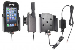 Support voiture Brodit Apple iPhone 5 installation fixe - Avec rotule. Chargeur approuvé par Apple. Pour étui Griffin Survivor All-Terrain. Réf 527512