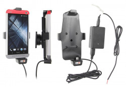 Support voiture Brodit HTC One installation fixe - Avec rotule, connectique Molex. Chargeur 2A. Convient appareils avec étui. Réf 527525