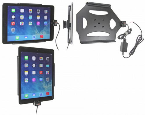 Support voiture  Brodit Apple iPad Air  installation fixe - Avec rotule. Chargeur approuvé par Apple. Réf 527577