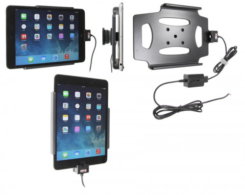 Support voiture  Brodit Apple iPad Mini 3  installation fixe - Avec rotule. Chargeur approuvé par Apple. Réf 527584
