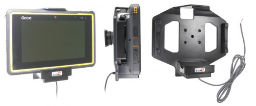 Support voiture  Brodit Getac Z710 (US Version)  installation fixe - Avec rotule. Conception mince avec chargeur intégré dans le support. Convient unité à la fois avec et sans dragonne. Réf 532481
