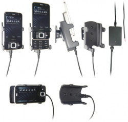 Support voiture  Brodit Nokia N96  installation fixe - Avec rotule, connectique Molex. Chargeur 2A. Réf 971256