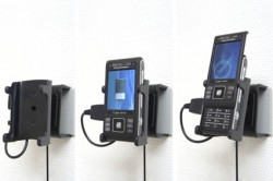 Support voiture  Brodit Sony Ericsson C905i  installation fixe - Avec rotule, connectique Molex. Chargeur 2A. Réf 971270