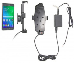 Support voiture  Brodit Samsung Galaxy Alpha  installation fixe - Avec rotule, connectique Molex. Chargeur 2A. Convient appareils avec étui. Réf 513659