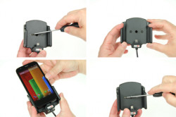 Chargeur 2A. Support réglable. Convient appareils avec et sans étui de dimensions: Larg: 62-77 mm, épaiss.: 12-16 mm. Réf 527620