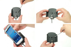 Chargeur 2A. Support réglable. Convient appareils avec et sans étui de dimensions: Larg: 62-77 mm, épaiss.: 12-16 mm. Réf 527622