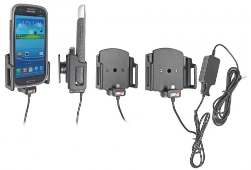 Chargeur 2A. Support réglable. Convient appareils avec et sans étui de dimensions: Larg: 62-77 mm, épaiss.: 12-16 mm. Réf 527622