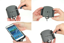 Chargeur 2A. Support réglable. Convient appareils avec et sans étui de dimensions: Larg: 75-89 mm, épaiss.: 12-16 mm. Réf 527629