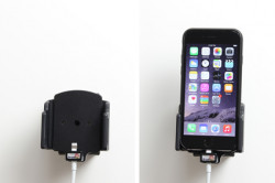 Support voiture Apple iPhone 6/6S/7/8/X/Xs pour fixation cable - Utilisation avec câble Apple Lightning vers 30 broches. Pour appareil avec étui : Larg: 62-77 mm, épaiss.: 2-10 mm. Réf 515666