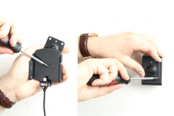 Support voiture Brodit Apple iPhone 5 installation fixe - Avec rotule. Support réglable. Pour appareil avec étui de dimensions: Larg: 62-77 mm, épaiss.: 6-10 mm. Chargeur approuvé par Apple. Réf 527502