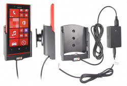 Support voiture  Brodit Nokia Lumia 720  installation fixe - Avec rotule, connectique Molex. Chargeur 2A. Réf 513532