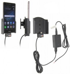 Support voiture Brodit Huawei P9 / Honor 8 installation fixe - Avec rotule, connectique Molex. Chargeur 2A. Réf 513884