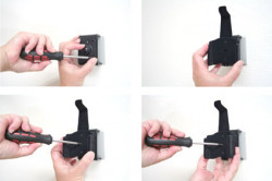 Support voiture  Brodit Apple iPhone 4  passif avec rotule - Pour une position verticale et horizontale plus sûr. Surface &quot