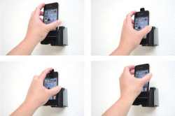 Support voiture  Brodit Apple iPhone 4  passif avec rotule - Pour une position verticale et horizontale plus sûr. Surface &quot